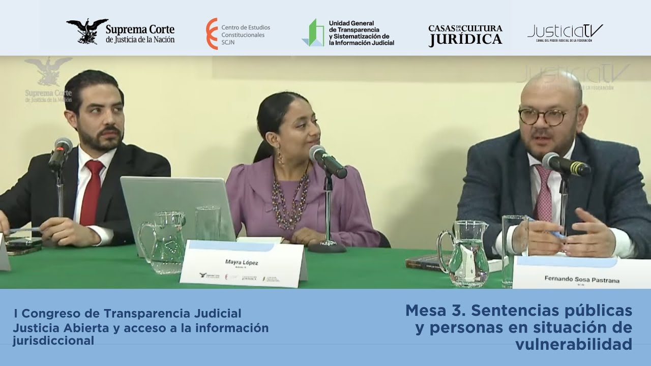 Transparencia Judicial | Mesa 3. Sentencias públicas y personas en situación de vulnerabilidad