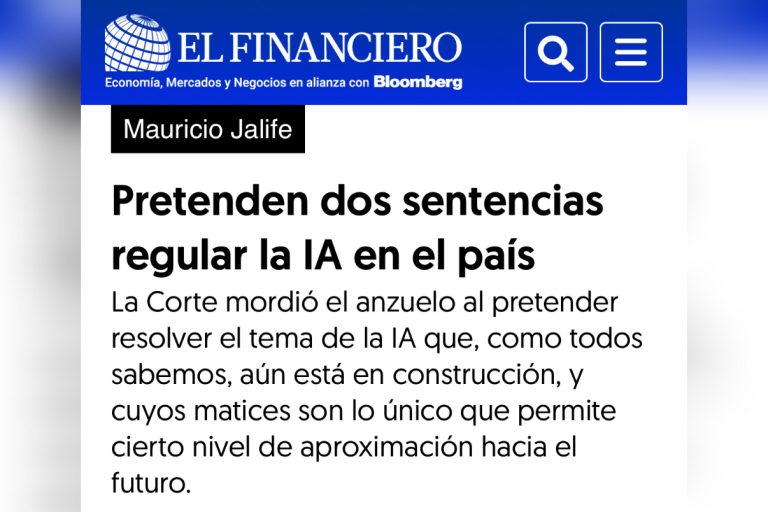 Pretenden dos sentencias regular la IA en el país – El Financiero