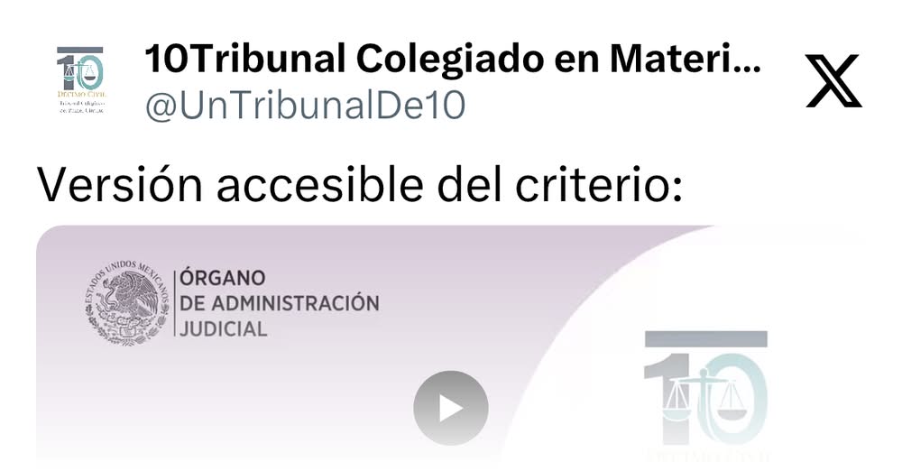 Te invitamos a seguir de cerca el trabajo del Tribunal donde integro, y seguir la cuenta de X.