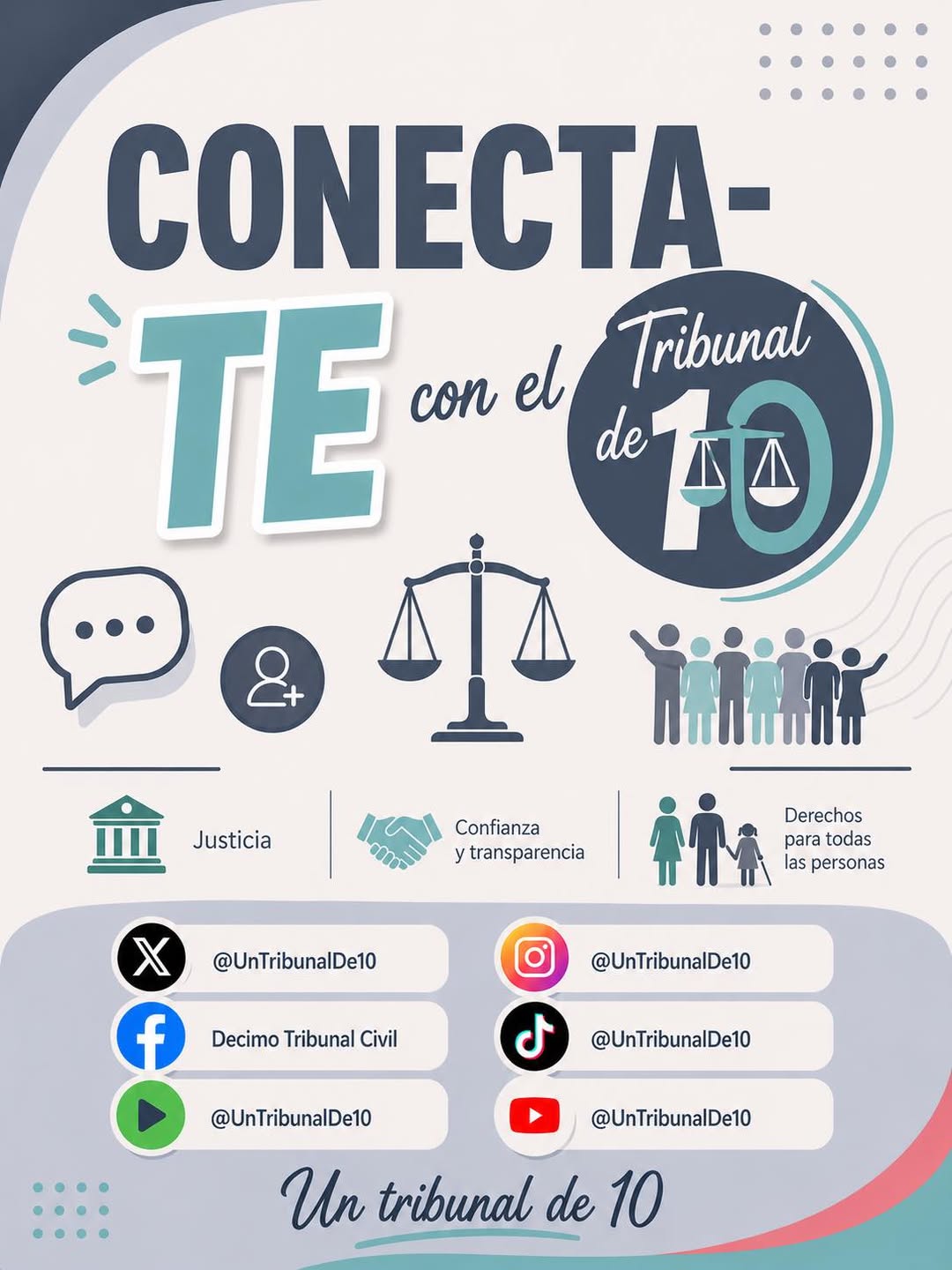 Acompáñanos más de cerca en nuestros canales de comunicación. #UnTribunalDe10
Instagram: 
X: 
YouTube: untribunaldel10?si=t0O2SxMW6EZW48H2