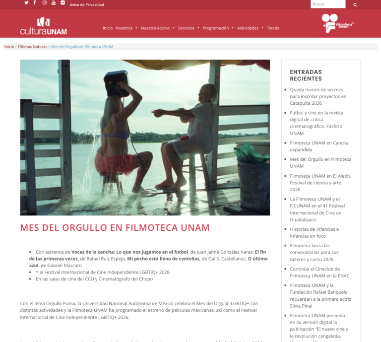 Mes del Orgullo en Filmoteca UNAM - Filmoteca de la UNAM
